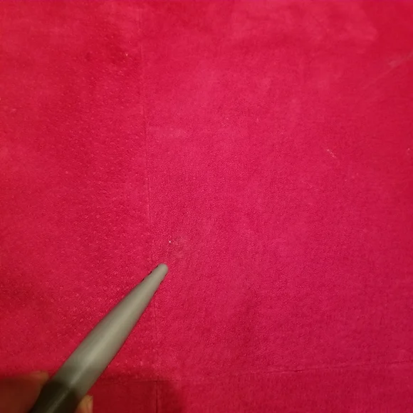 Vintage 70s Fuschia Suede Pencil Skirt Size Large - Picture 11 of 12